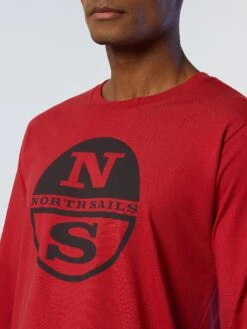 Long-sleeved T-shirt With Logo Print 32 Long-sleeved T-shirt With Logo Print -North Sails Apparel hi res 692904 0237 det2