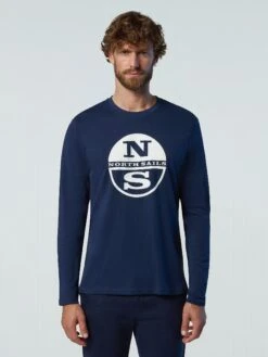 Long-sleeved T-shirt With Logo Print 33 Long-sleeved T-shirt With Logo Print -North Sails Apparel hi res 692904 0802 msfront1