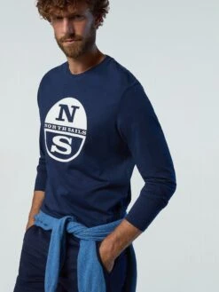 Long-sleeved T-shirt With Logo Print 34 Long-sleeved T-shirt With Logo Print -North Sails Apparel hi res 692904 0802 msfront2