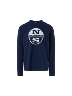 Long-sleeved T-shirt With Logo Print 35 Long-sleeved T-shirt With Logo Print -North Sails Apparel hi res 692904 0802 psfront1