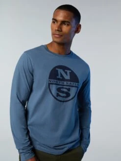 Long-sleeved T-shirt With Logo Print 40 Long-sleeved T-shirt With Logo Print -North Sails Apparel hi res 692904 0825 msfront2