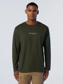 Long-sleeved T-shirt With Chest Print -North Sails Apparel hi res 692906 0437 msfront1