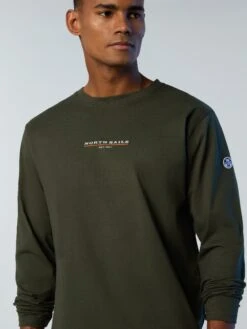 Long-sleeved T-shirt With Chest Print -North Sails Apparel hi res 692906 0437 msfront2