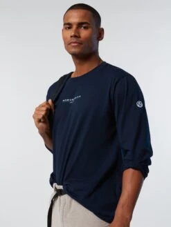 Long-sleeved T-shirt With Chest Print -North Sails Apparel hi res 692906 0802 msfront2