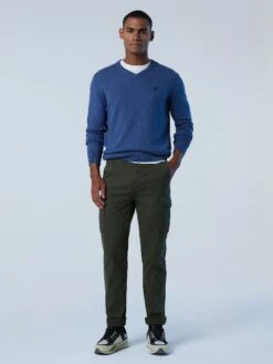 V-neck Sweater With Logo -North Sails Apparel hi res 699854 0797 det1