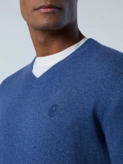 V-neck Sweater With Logo -North Sails Apparel hi res 699854 0797 det2