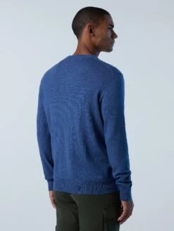 V-neck Sweater With Logo -North Sails Apparel hi res 699854 0797 msback1