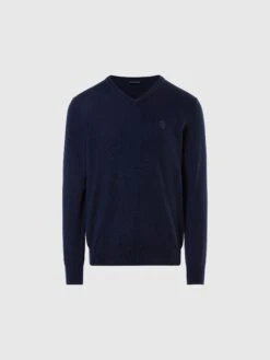 V-neck Sweater With Logo -North Sails Apparel hi res 699854 0802 psfront1