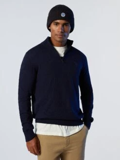 Half-zipper Sweater With Logo 23 Half-zipper Sweater With Logo -North Sails Apparel hi res 699855 0802 msfront2
