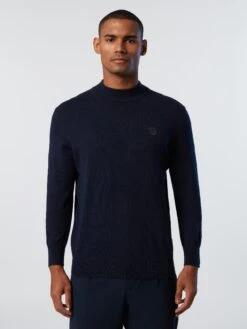 Mock-neck Sweater With Logo