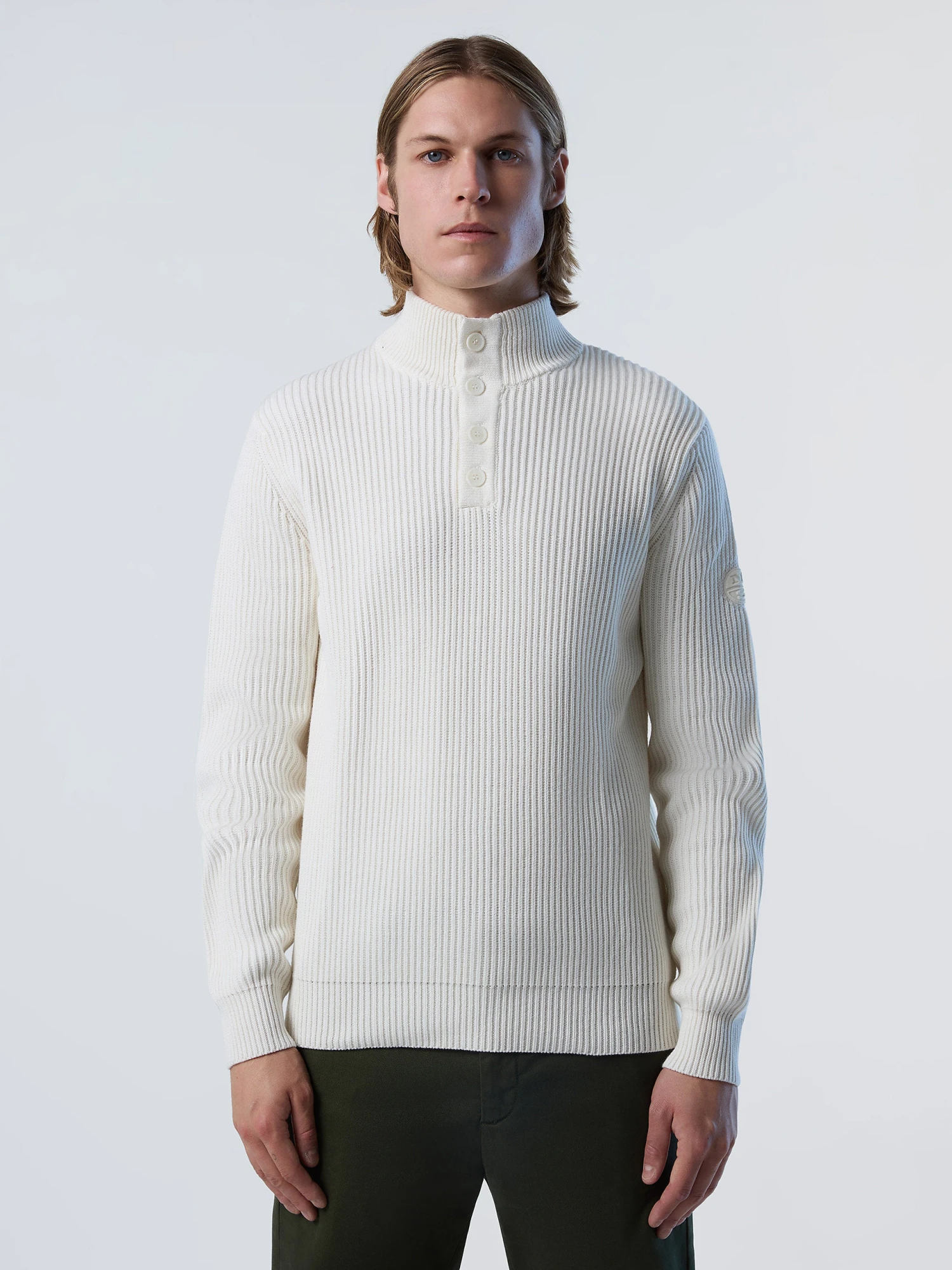 Ribbed Half-button Sweater 3 Ribbed Half-button Sweater