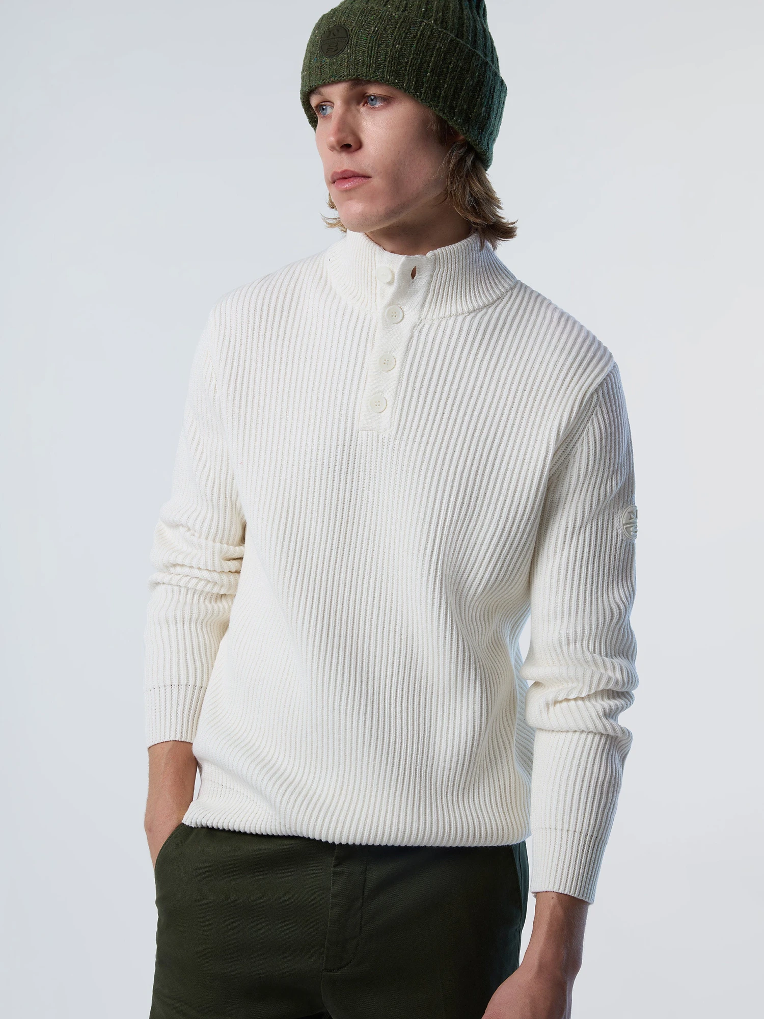 Ribbed Half-button Sweater 4 Ribbed Half-button Sweater - Image 2