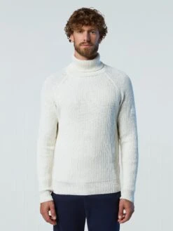 Ribbed Turtle-neck Sweater