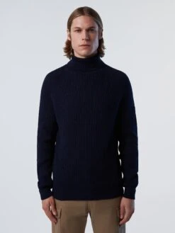 Ribbed Turtle-neck Sweater -North Sails Apparel hi res 699871 0802 msfront1