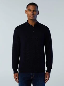 Hydrowool Polo Sweater -North Sails Apparel hi res 699893 0802 msfront1